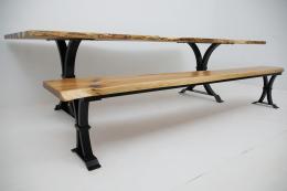 Hickory Table & Bench Set 1785 5