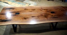 Two Part Live Edge Conference Table Set 7