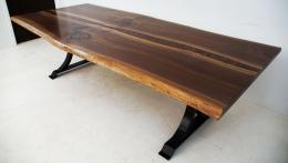 Large Walnut Dining Table With Copper River 6