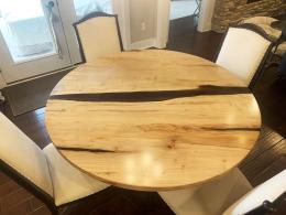 Round Ambrosia Maple Dining Table 3