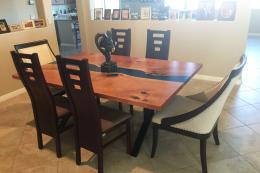 Black Epoxy River Dining Table for Dolly 2