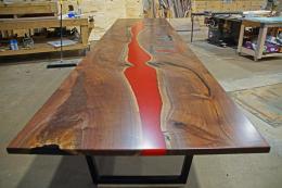 CNC Logo Conference Table With Epoxy Gradient 6
