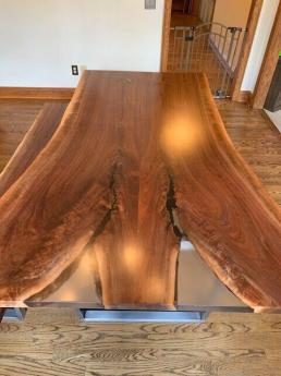 Live Edge Dining Table and Bench 2