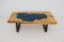 Spalted Maple Coffee Table With CNC of Lake Tahoe 1803 