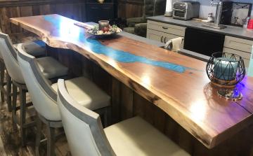 Bar Top With Lake Chautauqua CNC