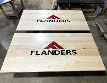 Maple Conference Tables With Custom Logo