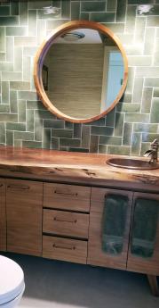 Bathroom Vanity With Sink Cutout And Epoxy Resin 2