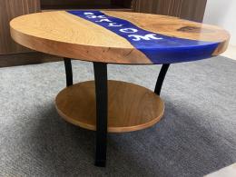 Round Coffee Table With River And Lettering 4