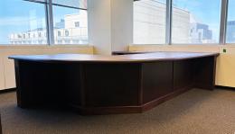Built In Mahogany Executive Desk 2