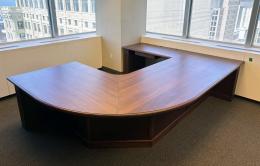 Built In Mahogany Executive Desk 3