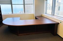 Built In Mahogany Executive Desk 4