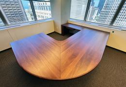 Built In Mahogany Executive Desk 6