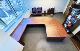 Built In Mahogany Executive Desk 5