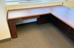 Built In Mahogany Executive Desk 7