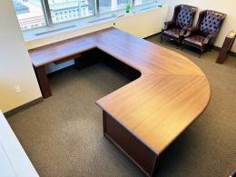 Built In Mahogany Executive Desk 9