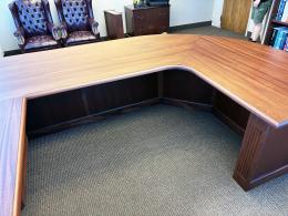 Built In Mahogany Executive Desk 10