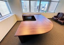 Built In Mahogany Executive Desk 11