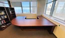Built In Mahogany Executive Desk 13