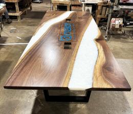 Conference Table With Inset Resin Logo 3