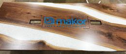 Conference Table With Inset Resin Logo 6