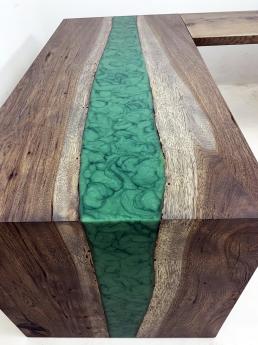 Stained Hickory L Shaped Desk 2