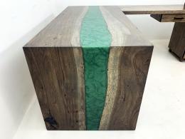 Stained Hickory L Shaped Desk 5