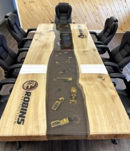 Elm Conference Table With Embedded Scale Construction M
