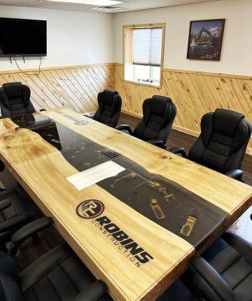 Elm Conference Table With Embedded Models