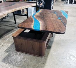 Walnut Coffee Table With Storage 5