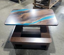 Walnut Coffee Table With Storage 6