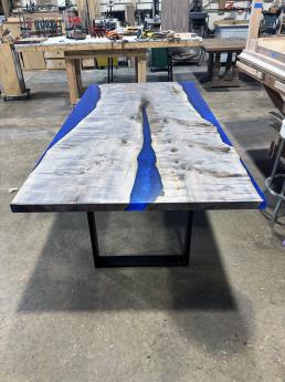 Gray Oxidized River Table 2