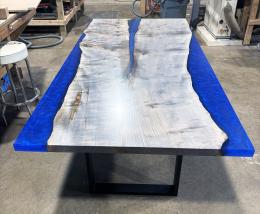 Gray Oxidized River Table 1