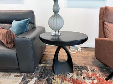 Black Oval Side Table