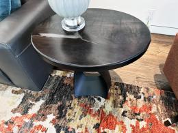 Black Oval Side Table 2