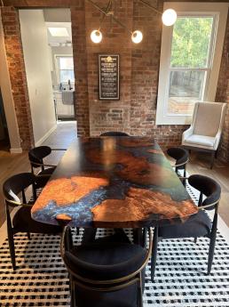 Redwood Epoxy Resin Dining Room Table 4