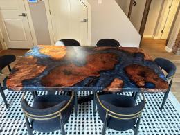 Redwood Epoxy Resin Dining Room Table 6