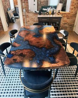 Redwood Epoxy Resin Dining Room Table 3