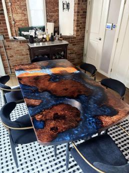 Redwood Epoxy Resin Dining Room Table 8