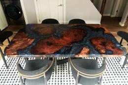 Redwood Epoxy Resin Dining Room Table 10