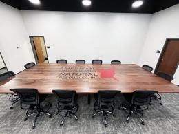 Large Walnut Conference Table With CNC Logo 6