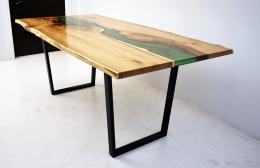 Green River Dining Room Table With Sand And Pebbles 8