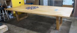 Elm Conference Table With Epoxy Resin CNC Logo 7